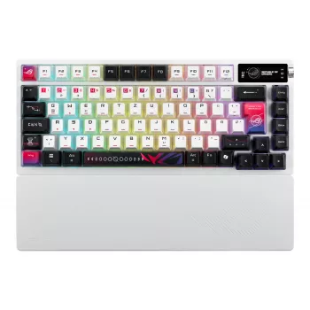 Teclado ASUS ROG Azoth X Gaming USB + RF Wireless + Bluetooth QWERTZ Blanco
