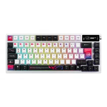 Teclado ASUS ROG Azoth X Gaming USB + RF Wireless + Bluetooth QWERTZ Blanco