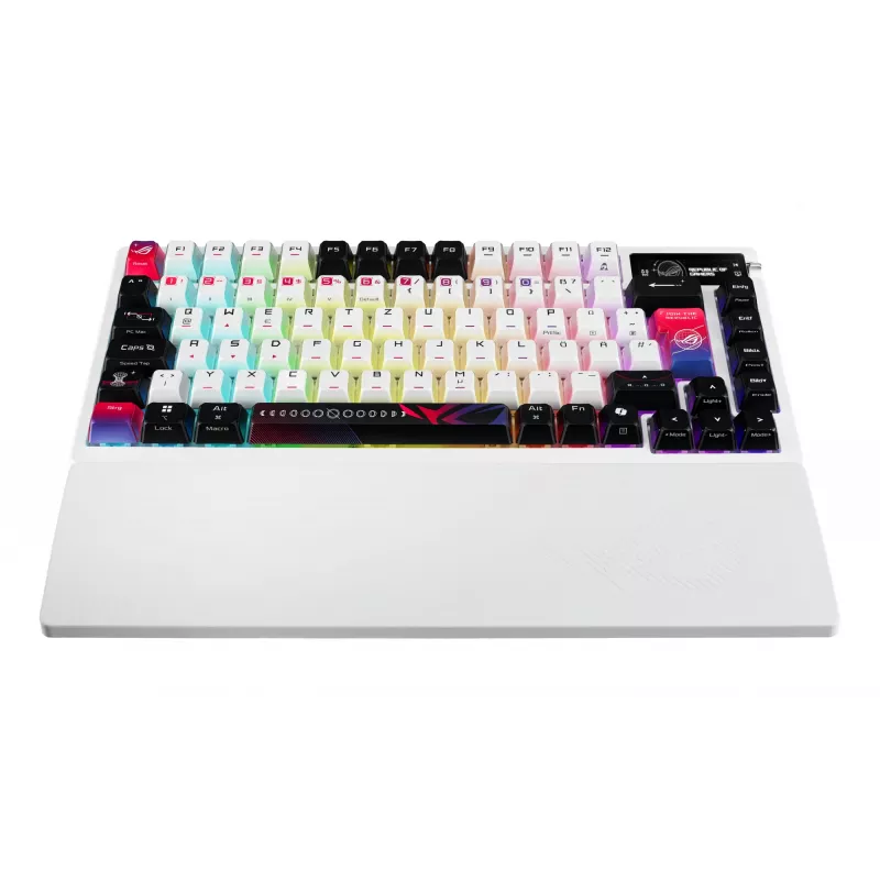 Teclado ASUS ROG Azoth X Gaming USB + RF Wireless + Bluetooth QWERTZ Blanco