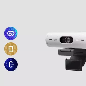 Webcam Logitech Brio 500 Full HD 4MP USB-C Blanca