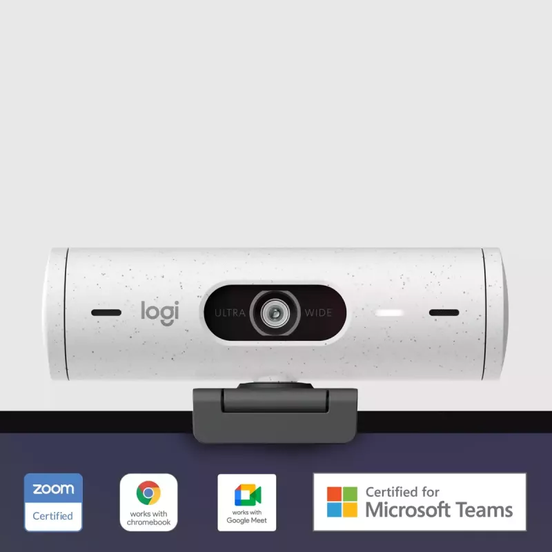 Webcam Logitech Brio 500 Full HD 4MP USB-C Blanca