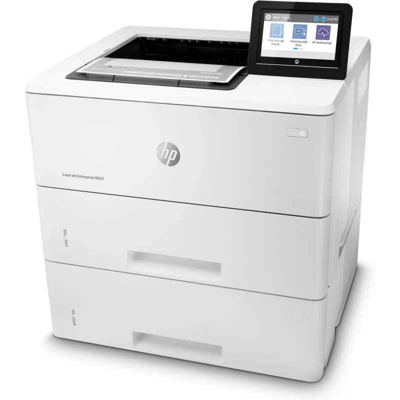 HP LaserJet Enterprise M507x, Láser, 1200 x 1200 DPI, A4, 43 ppm, impresión a doble cara, con red