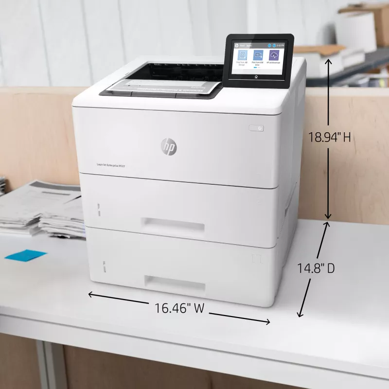 HP LaserJet Enterprise M507x, Láser, 1200 x 1200 DPI, A4, 43 ppm, impresión a doble cara, con red