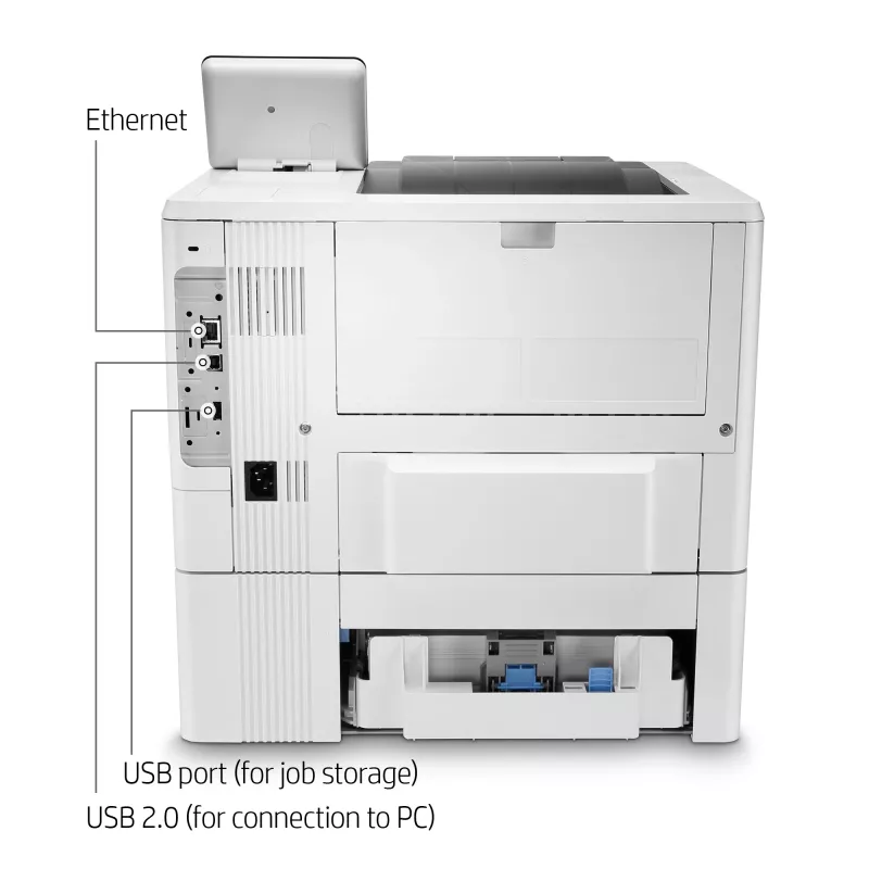 HP LaserJet Enterprise M507x, Láser, 1200 x 1200 DPI, A4, 43 ppm, impresión a doble cara, con red