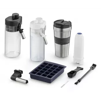 Cafetera combinada De’Longhi ECAM450.86.T — superautomática, depósito de agua de 1,8 l, tolva de café en grano de 300 g, 19 bar, molinillo integrado, pantalla TFT