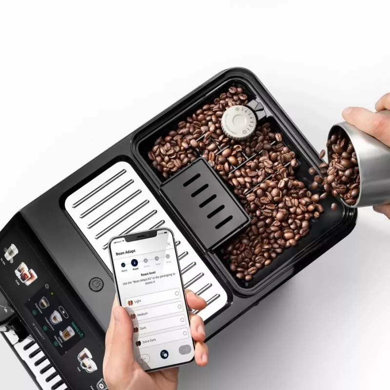 Cafetera combinada De’Longhi ECAM450.86.T — superautomática, depósito de agua de 1,8 l, tolva de café en grano de 300 g, 19 bar, molinillo integrado, pantalla TFT