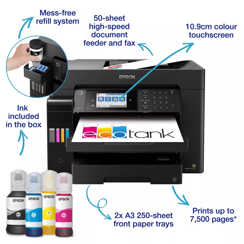 Epson EcoTank ET-16655 inyección de tinta A3 4800 x 1200 DPI 32 ppm Wi-Fi