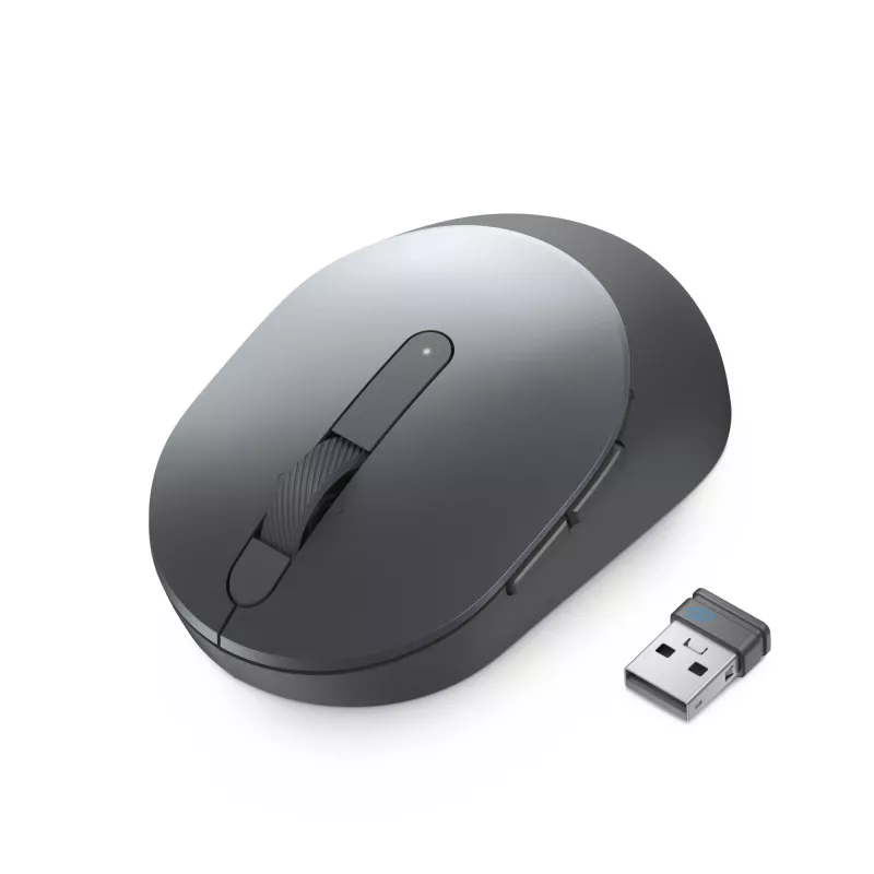 Ratón DELL Pro Plus Compact – MS5120W – Titan Gray, ambidiestro, óptico, RF Wireless + Bluetooth, 1600 dpi, gris, titanio
