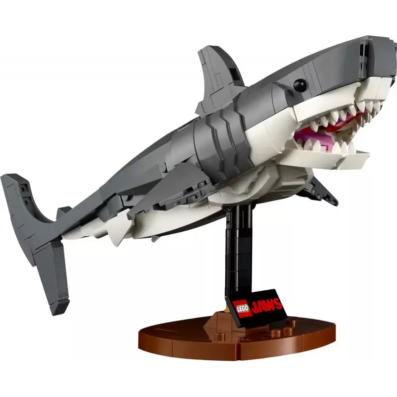 Juguete de construcción LEGO Ideas 21350 Jaws Set — 1497 piezas, 3 minifiguras, barco y tiburón icónico, recomendado a partir de 18 años