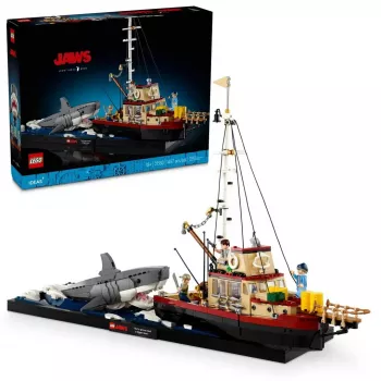 Juguete de construcción LEGO Ideas 21350 Jaws Set — 1497 piezas, 3 minifiguras, barco y tiburón icónico, recomendado a partir de 18 años