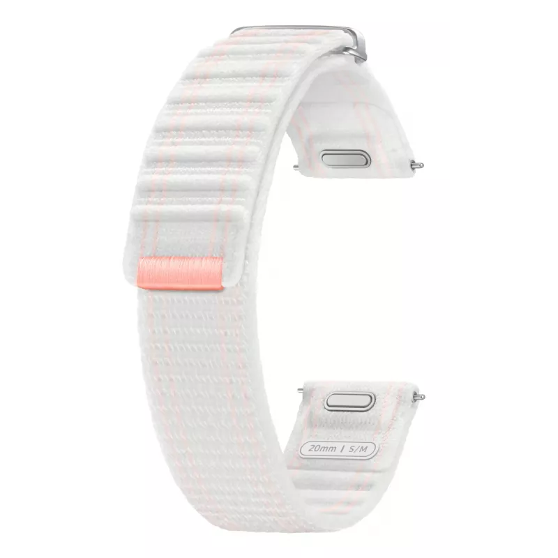 Correa de tela Samsung (S/M) para Galaxy Watch 7, correa, smartwatch, rosa, blanco, Samsung, Galaxy Watch 7, Galaxy Watch4/5/6/7/FE/4 Classic/5 Classic/5 Pro, tela