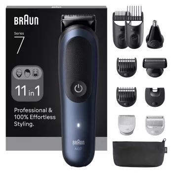 Cortapelos Braun AIO7540 negro azul litio-ion 120 min