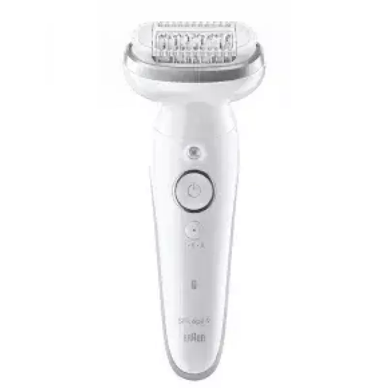 Depiladora BRAUN 9-011 3D Silk-epil 9 Flex Wet & Dry — 40 pinzas, batería, masaje, blanco/gris