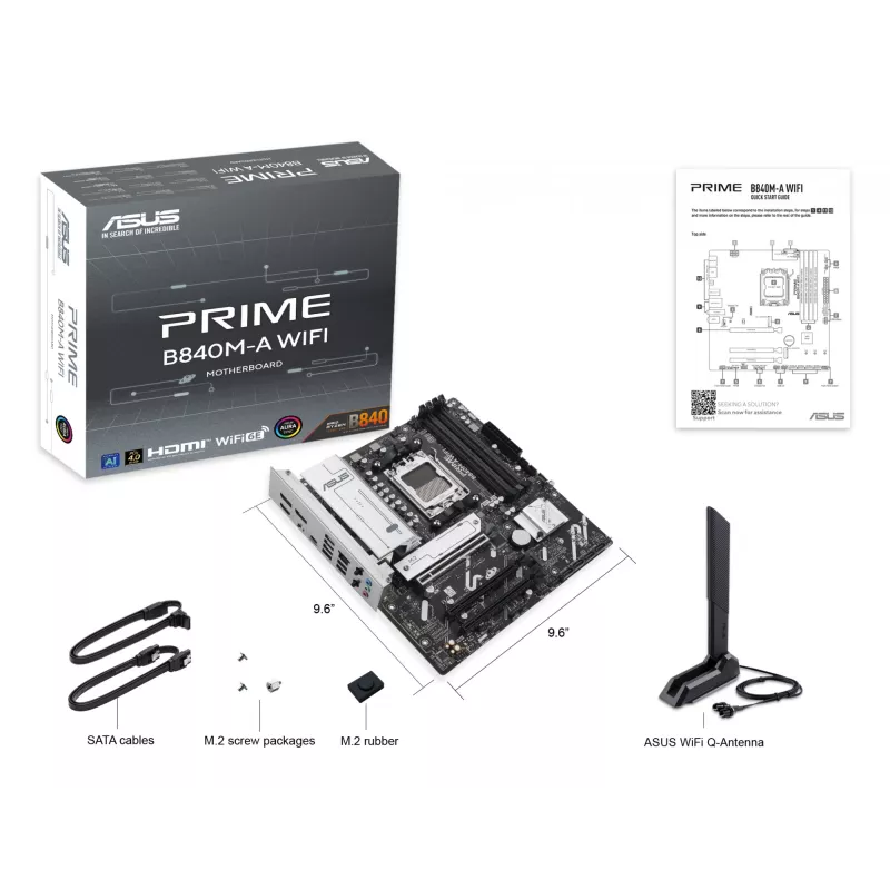 Placa base ASUS PRIME B840M-A WIFI AMD B840 Zócalo AM5 micro ATX