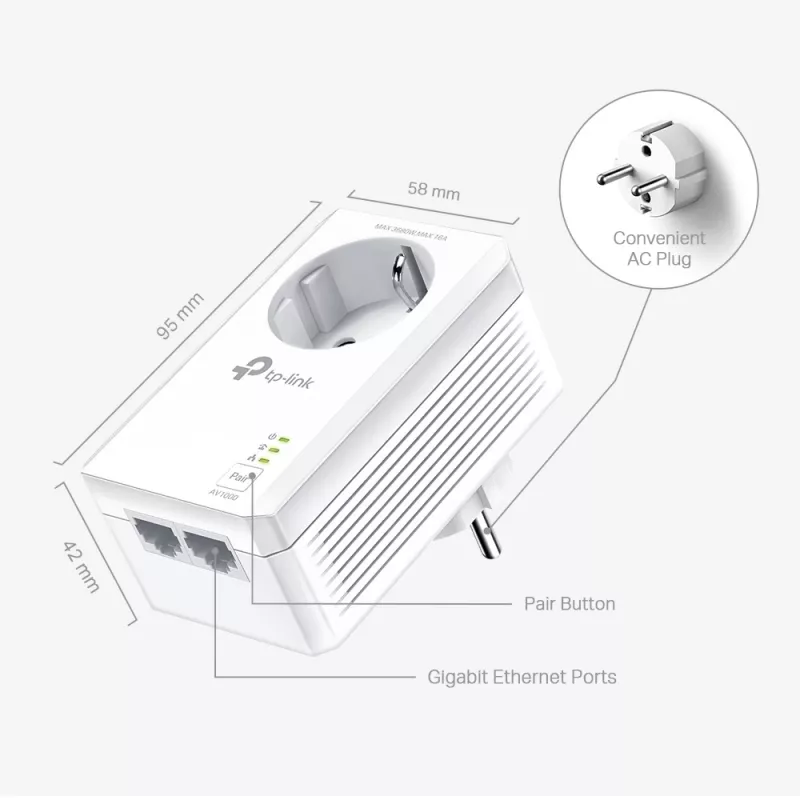 TP-Link TL-PA7027P KIT Adaptador de red PowerLine 1000 Mbit/s Ethernet LAN Blanco 2 unidades