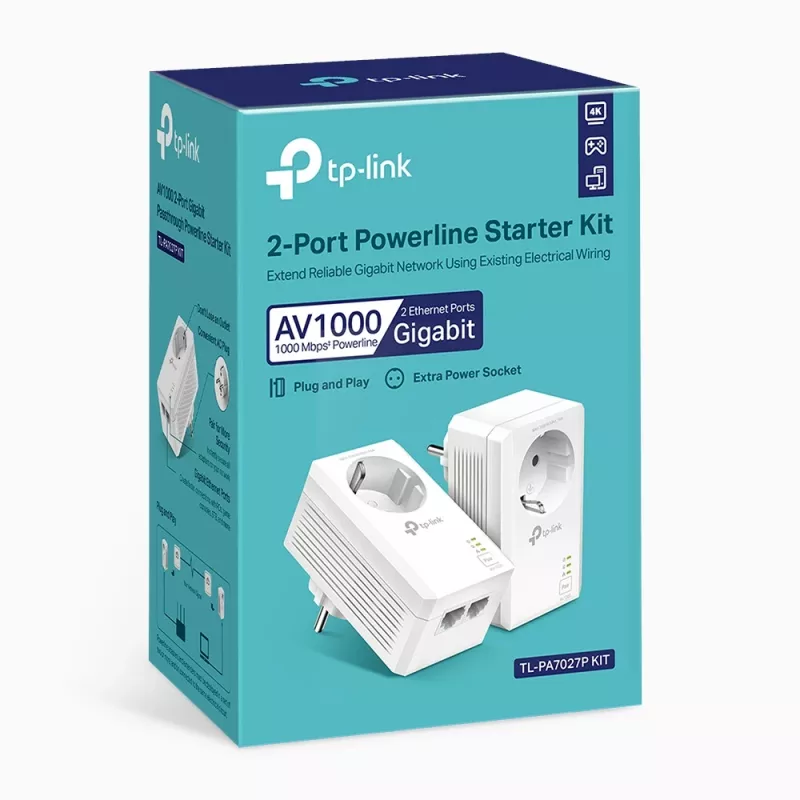TP-Link TL-PA7027P KIT Adaptador de red PowerLine 1000 Mbit/s Ethernet LAN Blanco 2 unidades
