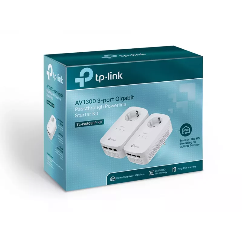 TP-Link TL-PA8030P KIT Adaptador de red PowerLine 1200 Mbit/s Ethernet LAN Blanco 2 unidades