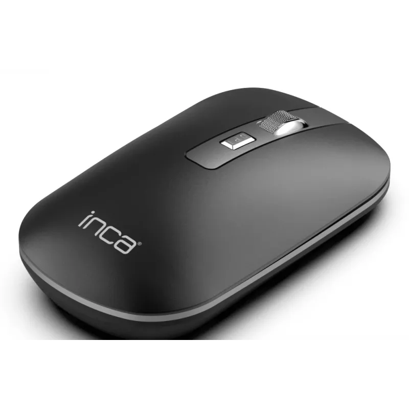 Inca IWM-531RA ratón inalámbrico y Bluetooth, 1600 DPI, botón 4D, silencioso, antracita