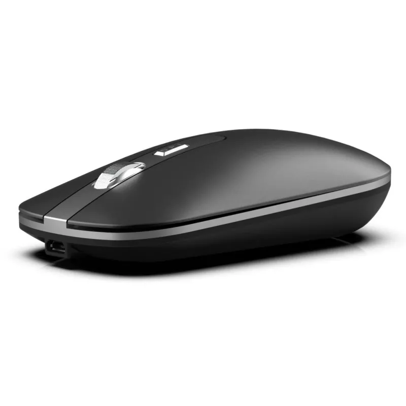 Inca IWM-531RA ratón inalámbrico y Bluetooth, 1600 DPI, botón 4D, silencioso, antracita