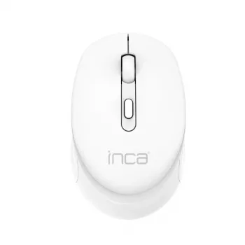 Ratón inalámbrico INCA Iwm-243rb Candy Design - RF inalámbrico 2,4GHz - 1600dpi - Blanco