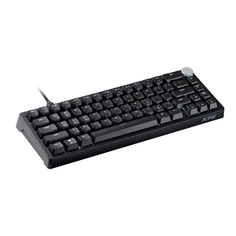 Teclado gaming XPG SORCERER MINI, con cable, USB, Mecánico, QWERTY, RGB LED, Negro