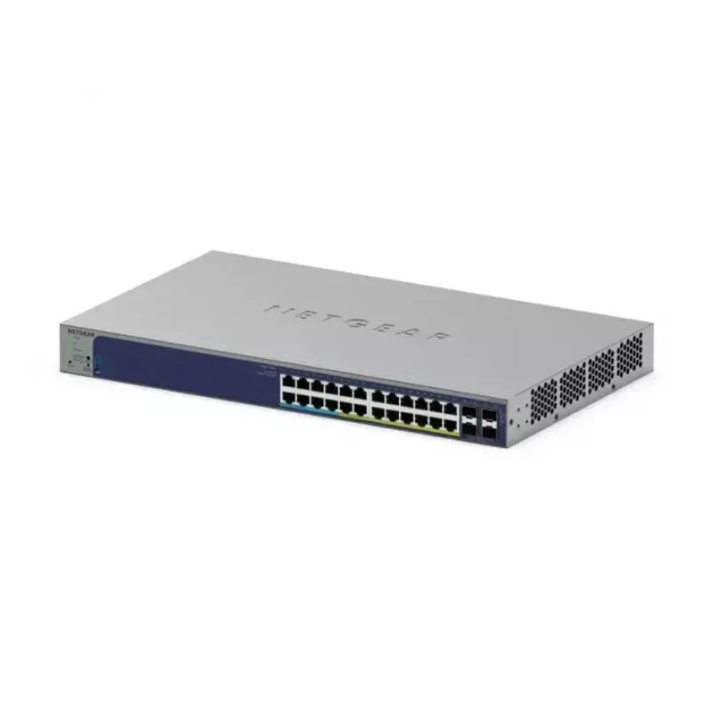 Netgear GS728TXUP-300EUS switch Smart Managed Gigabit PoE++, 24 x 10/100/1000 RJ-45, 4 x 10G SFP+, presupuesto PoE de 420 W, L3 Lite, montaje en rack 1U