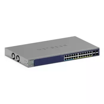 Switch Gigabit PoE Gestionado Netgear GS728TXUP — 24 × 10/100/1000 RJ-45, 128 Gbit/s, 1U, Montaje en rack