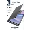 Cellularline Book - Funda tipo libro para Galaxy A16 con compartimento para tarjetas y cierre magnético