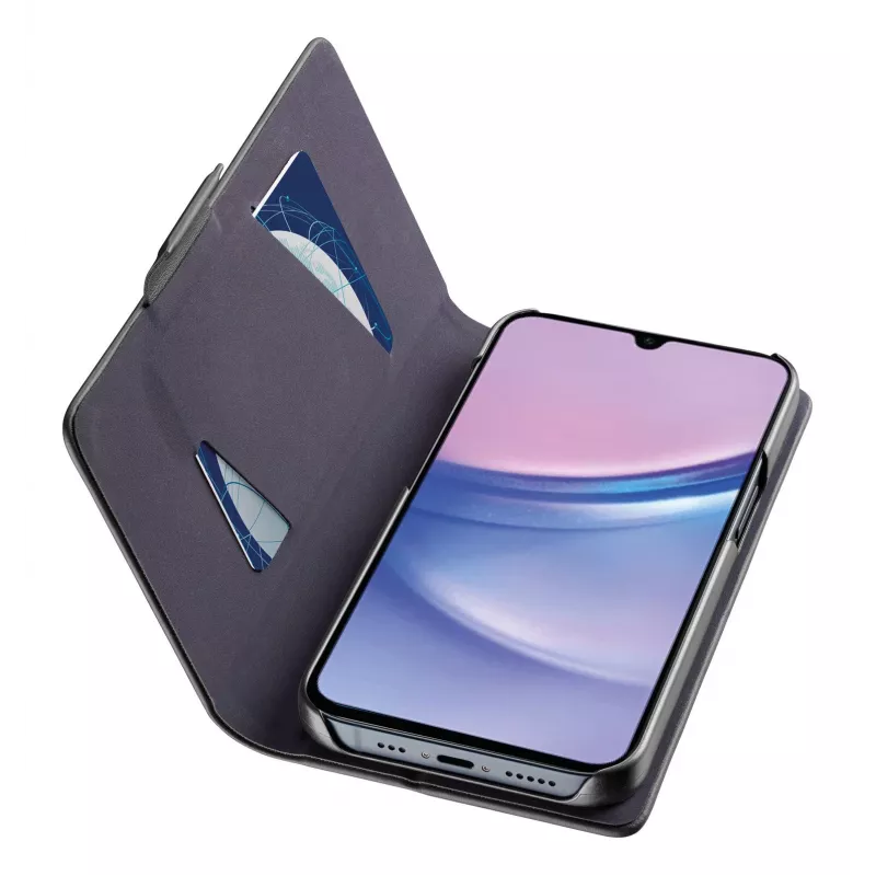 Cellularline Book - Funda tipo libro para Galaxy A16 con compartimento para tarjetas y cierre magnético