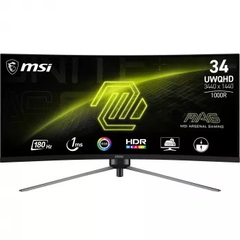 MSI MAG 345CQRDE monitor de ordenador 86,4 cm (34 pulgadas) 3440 x 1440 píxeles UltraWide Dual Quad HD negro