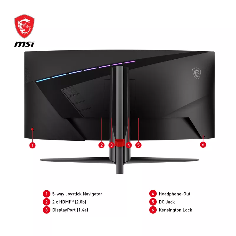 MSI MAG 345CQRDE monitor de ordenador 86,4 cm (34 pulgadas) 3440 x 1440 píxeles UltraWide Dual Quad HD negro