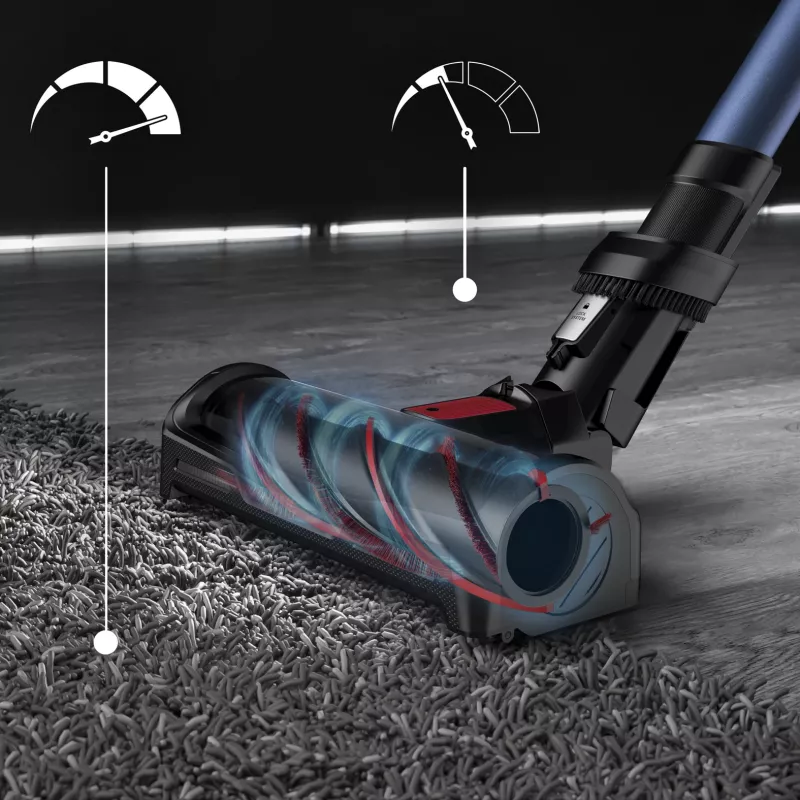 Rowenta X-Force Flex 12.60 Aqua RH98C0WO aspirador escoba sin cable 2 en 1, en seco y húmedo, sin bolsa, 320 W, 25,9 V, azul/gris