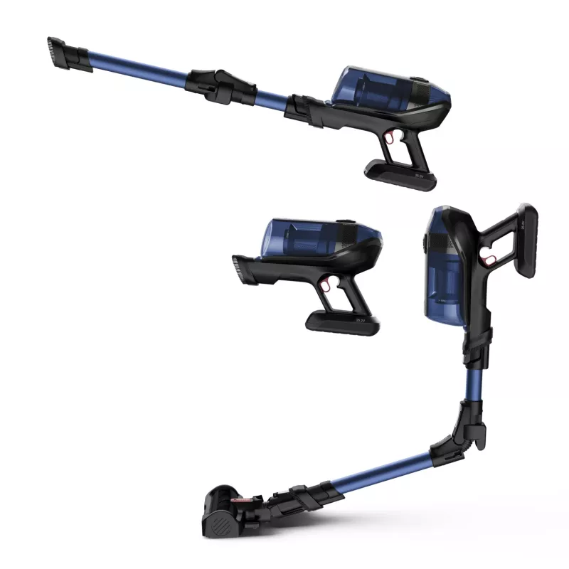 Rowenta X-Force Flex 12.60 Aqua RH98C0WO aspirador escoba sin cable 2 en 1, en seco y húmedo, sin bolsa, 320 W, 25,9 V, azul/gris