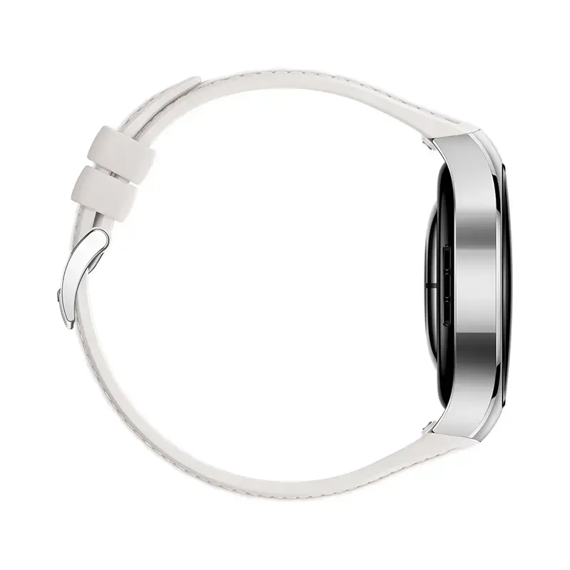 Smartwatch HUAWEI WATCH 5 — carcasa redonda de acero inoxidable de 42 mm, 1,38 pulgadas AMOLED, GPS, Bluetooth, batería de 540 mAh, carcasa beige con correa blanca