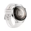 Smartwatch HUAWEI WATCH 5 — carcasa redonda de acero inoxidable de 42 mm, 1,38 pulgadas AMOLED, GPS, Bluetooth, batería de 540 mAh, carcasa beige con correa blanca