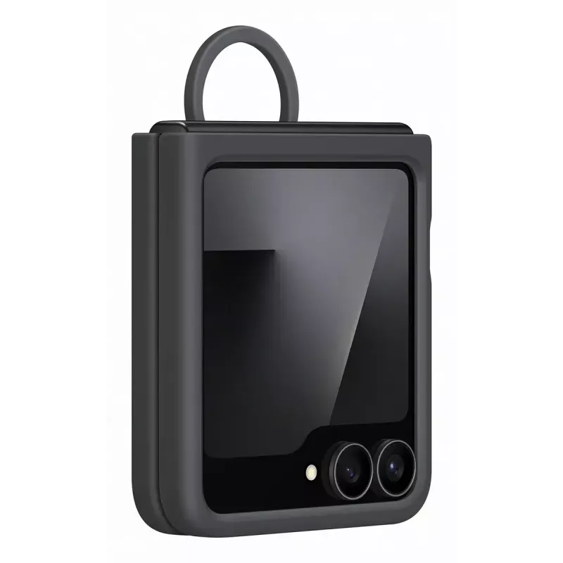 Samsung EF-PF741TBEGWW funda de silicona para Galaxy Z Flip7 FE, negra