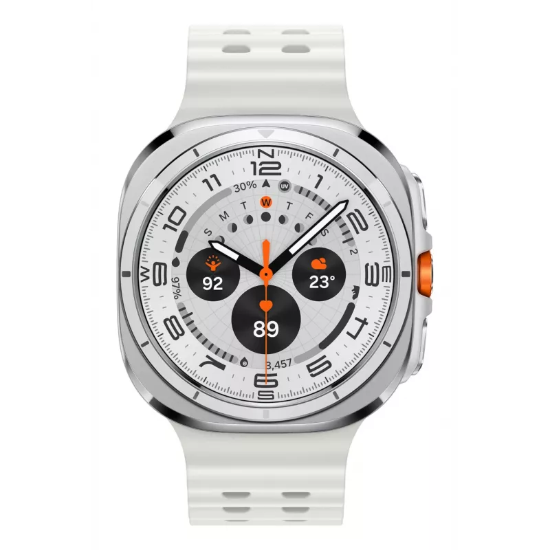 Samsung Galaxy Watch Ultra (2025) SM-L705 reloj inteligente LTE, 47 mm, pantalla táctil AMOLED de 3,81 cm (1,5 pulgadas) 480 x 480, 64 GB, Wi-Fi, GPS, blanco titanio