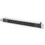 DIGITUS PDU de aluminio 1U para rack 12x C13 16A 230VAC 50/60Hz conector schuko