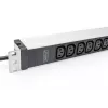 DIGITUS PDU de aluminio 1U para rack 12x C13 16A 230VAC 50/60Hz conector schuko