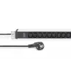 DIGITUS PDU de aluminio 1U para rack 12x C13 16A 230VAC 50/60Hz conector schuko