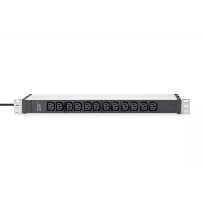 DIGITUS PDU de aluminio 1U para rack 12x C13 16A 230VAC 50/60Hz conector schuko