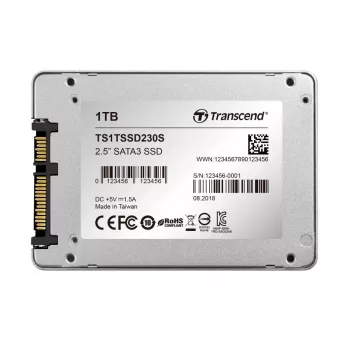 TRANSCEND SSD 230s 1TB 2.5in SATA III 6Gb/s TLC carcasa de aluminio