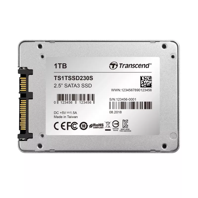 TRANSCEND SSD 230s 1TB 2.5in SATA III 6Gb/s TLC carcasa de aluminio