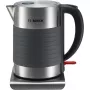 Hervidor de agua Bosch TWK7S05 1,7 L 2200 W negro, gris
