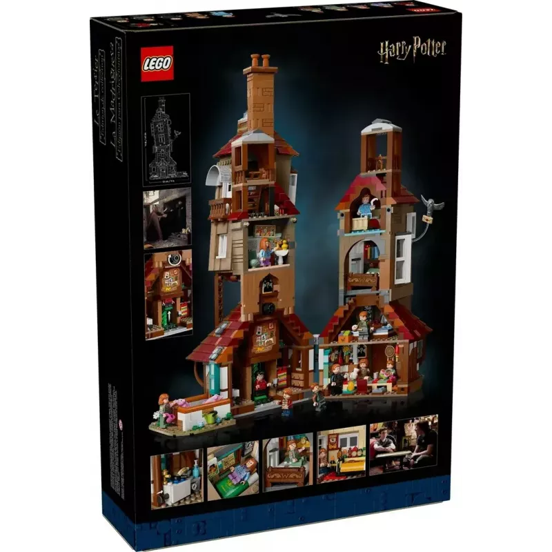 LEGO Harry Potter La Madriguera Edición Coleccionista 76437 set de construcción, 2405 piezas, 10 minifiguras, 460×250×230 mm
