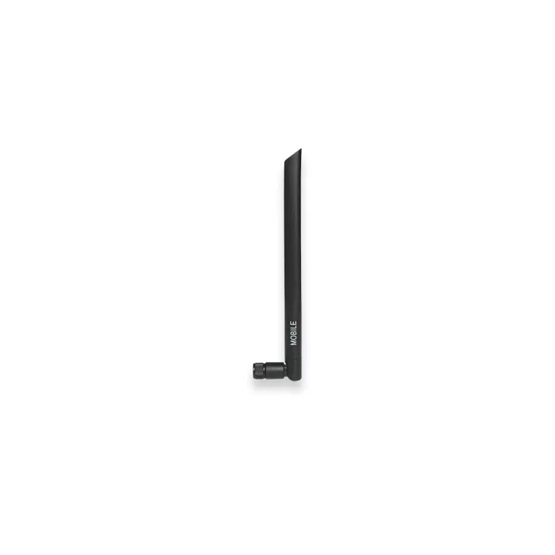 Antena de red TELTONIKA PR1US440, ganancia 3 dBi, 0,698–0,96 / 1,71–2,69 GHz, conector macho SMA, 50 Ω, 198 mm, polarización lineal, negro
