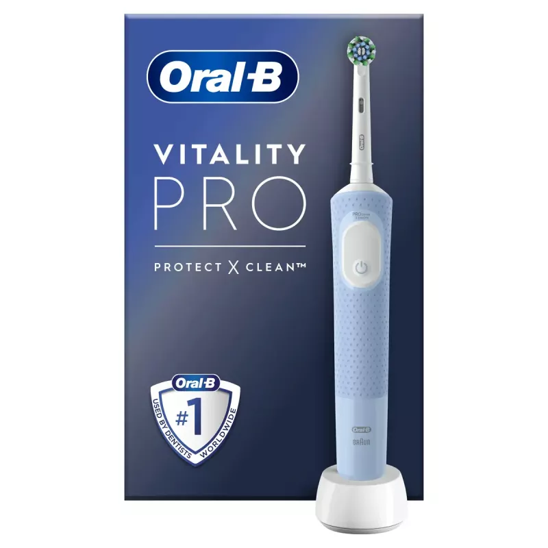 Cepillo de dientes Oral-B Vitality Pro para adultos con tecnología rotacional-oscilante gris, blanco