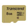 Tarjeta microSDHC TRANSCEND 500s 8 GB UHS-I U1 MLC con adaptador