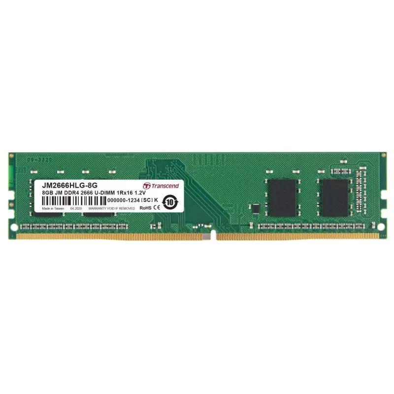 Transcend JetRam JM2666HLG-8G 8 GB DDR4-2666 U-DIMM módulo de memoria RAM