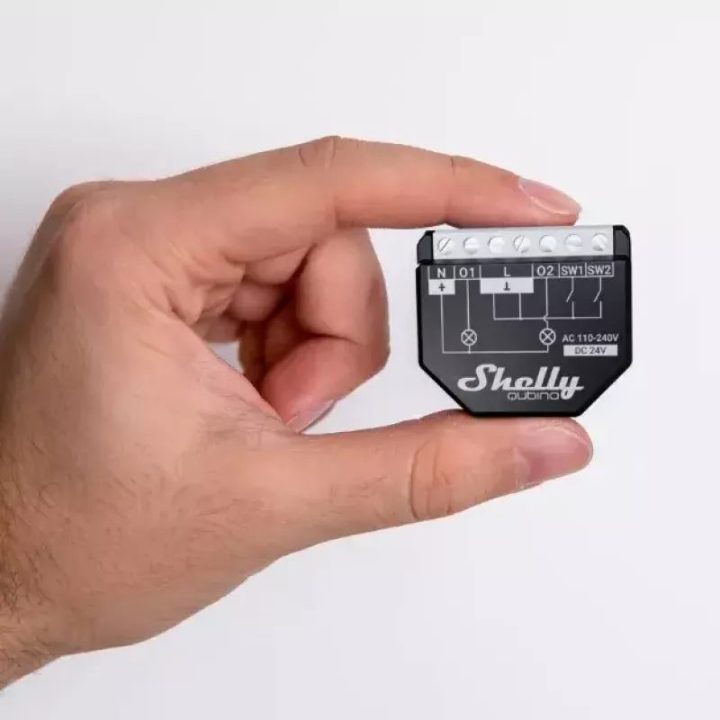 Interruptor inteligente Shelly WAVE 2PM negro (Shelly) — inalámbrico Z-Wave, 16 A, 110–240 V, 868,4 MHz